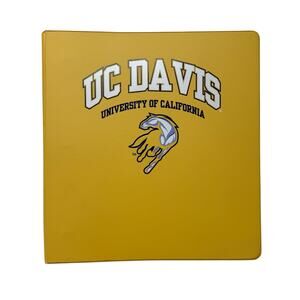 UC Davis *NEW* Butter Yellow Gunrock Horse 1.5” 3-ring Binder Aggies California